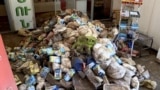 Armenia - ruined groceries at a flooded store in Alaverdi, northern Armenia - floods screen grab