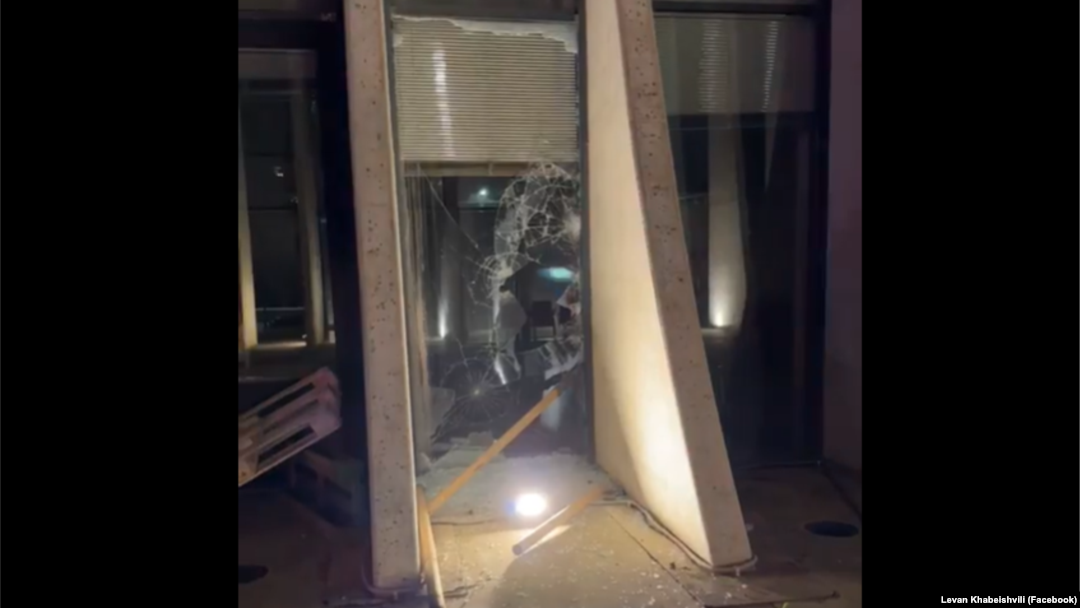 The party uploaded images of what it said was the overnight attack on social media.