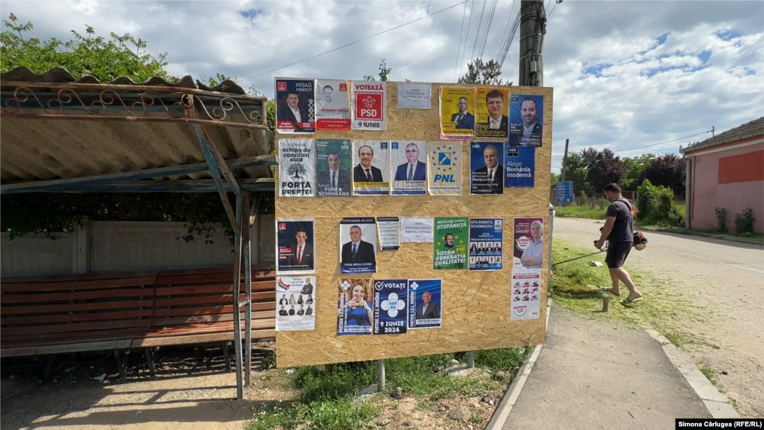 Pe panourile electorale din Plenița își fac reclamă candidații la alegerile locale și județene.