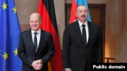 Գերմանիայի կանցլեր Օլաֆ Շոլց, Ադրբեջանի նախագահ Իլհամ Ալիև, արխիվ
