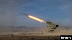 A missile is launched during a military exercise in Isfahan, Iran. (file photo)