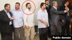 مروان عیسی در تصویری آرشیوی در کنار سایر رهبران حماس
