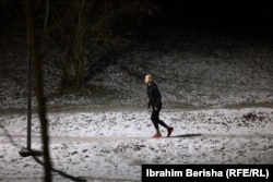 Pranvera Selimi duke vrapuar në Parkun e Gërmisë.