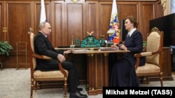 Російський президент Володимир Путін і Анна Цивільова, квітень 2024 року