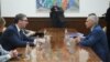 Predsednik Srbije Aleksandar Vučić na sastanku s ruskim ambasadorom Aleksandrom Bocan-Harčenkom, Beograd, 25. decembar 2023.