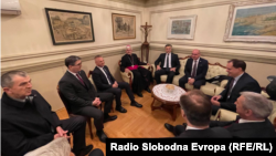 Tokom posjete Banjaluci, Plenković i Grlić Radman su se sastali sa novoizabranim banjalučkim biskupom, Banja Luka, 2. mart 2024.