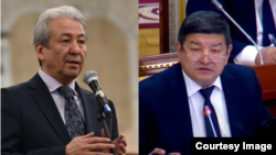 Лидер фракции «Бутун Кыргызстан» Адахан Мадумаров и глава кабмина Акылбек Жапаров.