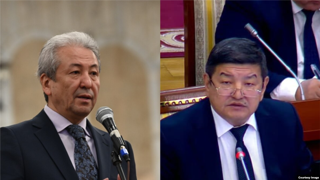 Адахан Мадумаров жана Акылбек Жапаров. Коллаж