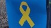 The Yellow Ribbon movement distributes leaflets in Crimea, Sevastopol, February 22, 2023