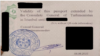 Türkmen pasportynda onuň möhletini uzaltmak barada goýlan bellik ("Türkmen Helsinki Fondunyň" web sahypasyndan alnan surat)