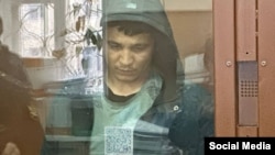 Yakubjoni Yusufzoda attends a court hearing in Moscow on April 1. 