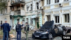 Последствия падения беспилотника в Ростове-на-Дону. 7 сентября 2023 года