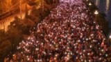 Georgia - protest in Tbilisi over "foreign agent" bill - May 24 - screen grab