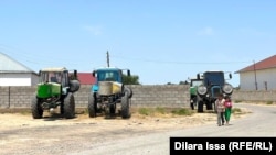 Шегірткеге қарсы дәрі себетін тракторлар. Қожатоғай ауылы, 11 маусым, 2024 жыл.