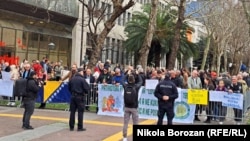 Protest zbog posjete Dodika, Podgorica