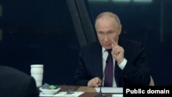 Володимир Путін виступає перед представниками інформагентств на ПМЕФ. Петербург, 5 червня 2024 року
