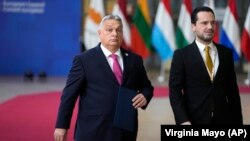 Orbán Viktor a brüsszeli EU-csúcson 2023. december 14-én