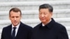 Președintele francez Emmanuel Macron și liderul chinez Xi Jinping. Cei doi șefi de stat vor discuta despre războiul din Ucraina și reechilibrarea legăturilor comerciale după reglementările stricte zero-Covid.