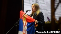 Liderka krajnje desne stranke Zavedtnici Milica Đurđević Stamenkovski, 17. mart 2023.