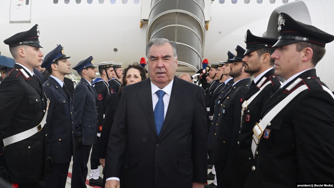 Tajik President Emomali Rahmon visits Italy on April 22.