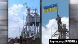 Богдан Добробабенко «Ялта» поднимает украинский флаг после освобождения с. Ивановка, Херсонская область