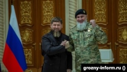 Глава Чечни Рамзан Кадыров и Руслан Геремеев. Чечня, Грозный, апрель 2023