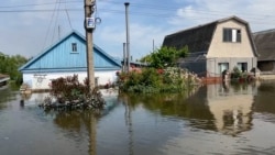 Ukrainian Village Underwater After Dam Breach