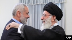 دیدار اسماعیل هنیه رهبر سیاسی حماس با علی خامنه‌ای در تهران