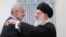 Iranian Supreme Leader Ayatollah Ali Khamenei and Hamas leader Ismail Haniya in 2012.