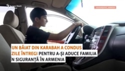 Un băiat din Nagorno-Karabah a condus zile întregi pentru a-și aduce familia în siguranță în Armenia