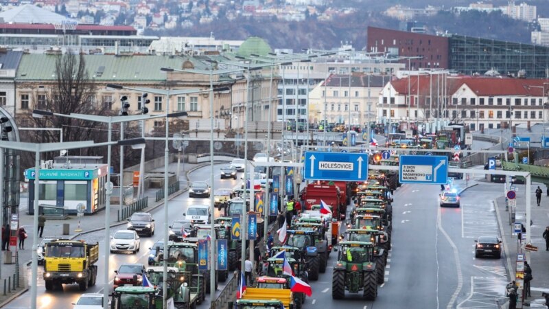 Протест на чешките земјоделци во Прага