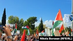 Demonstrație de susținere a poporului palestinian, Podgorica, Muntenegru, 22 octombrie