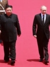 Ким Чен Ун ва Владимир Путин, раҳбарони Кореяи Шимолӣ ва Русия. Акс аз соли 2024