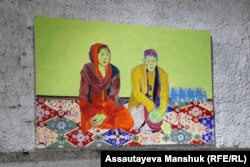 Картина на выставке «Көргәзмә/Көрсетпе» в 101 Dump Gallery в Алматы