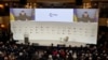 Președintele ucrainean Volodimir Zelenski se adresează, prin video, participanților la Conferința Internațională de Securitate de la München, Germania, 17 februarie 2023