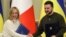 Прэмʼер-міністрка Італіі Джорджа Мэлёні і прэзыдэнт Украіны Ўладзімір Зяленскі ў Кіеве, 21 лютага 2023