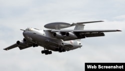 Imagine de arhivă cu un avion rusesc A-50.