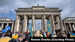 Акція організована українськими біженцями в Берліні, Німеччина, 9 квітня 2023 року
