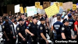 Студенческие протесты в Нью-Йорке
