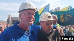 Sa rudarima Zenice solidarisali su se kolege iz svih ostalih rudnika i stigli na protest u Zenicu, 30. marta.