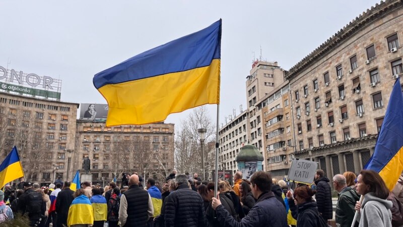 Šetnja podrške Ukrajini u Beogradu