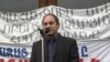 Armenia - Albert Bazeyan speaks at a 2004 opposition rally in Yerevan.