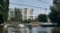 A view of a flooded neighborhood in Kherson, Ukraine, on June 8.