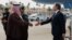 U.S. Secretary of State Antony Blinken (left) is welcomed by Saudi officials on a visit to Riyadh during a Gaza diplomacy push late last month. 