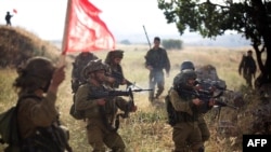 نیرو های اسرائیلی در بخشی از نوار غزه
