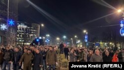 Protesta e opozitës në Beograd, Serbi.