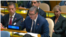 Serbian President Aleksandar Vucic speaks at the UN General Assembly on May 23. 