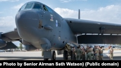 Aterizarea grupului operațional de bombardiere al SUA la Baza Aeriană Mihail Kogălniceanu, la 21 iulie 2024.