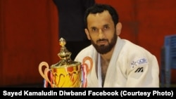 سید کمال الدین دیوبند ملی پوش وزن ۶۰ کیلوگرام جودوی افغانستان - عکس از آرشیف