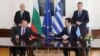 Ministrjat bullgarë dhe grekë të Energjisë, gjatë nënshkrimit të marrëveshjeve për energji. 